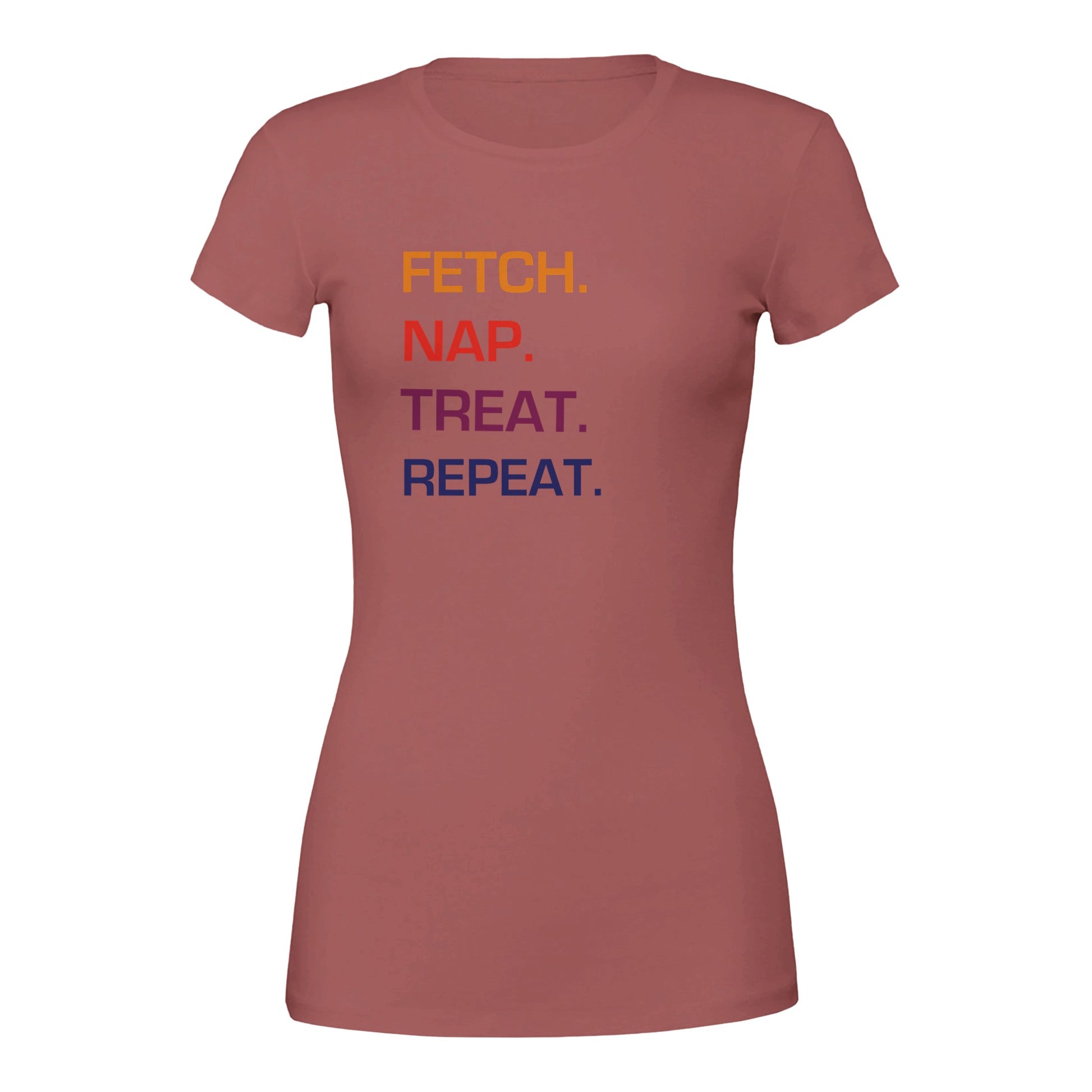 Fetch Nap Treat Repeat-Crewneck T-shirt