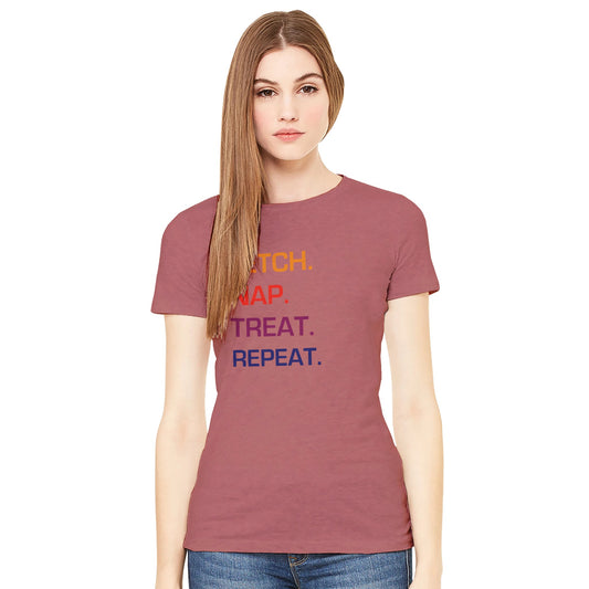 Fetch Nap Treat Repeat-Crewneck T-shirt