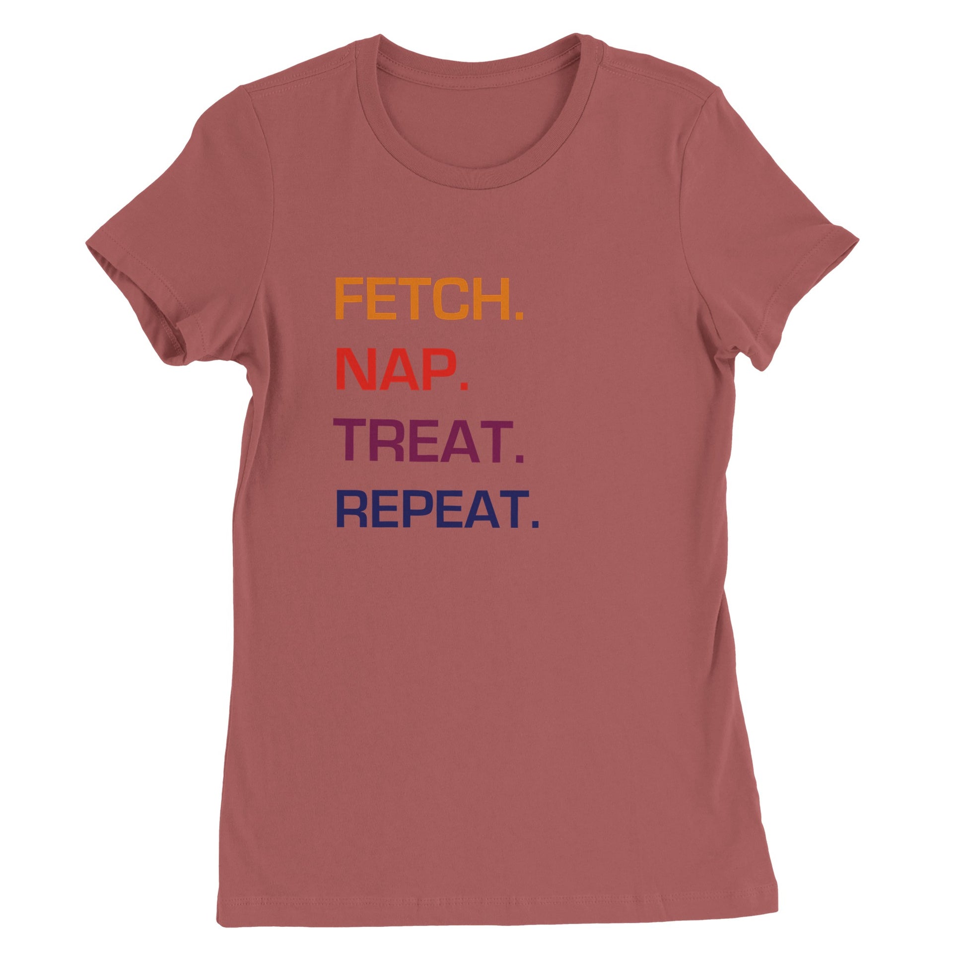 Fetch Nap Treat Repeat-Crewneck T-shirt