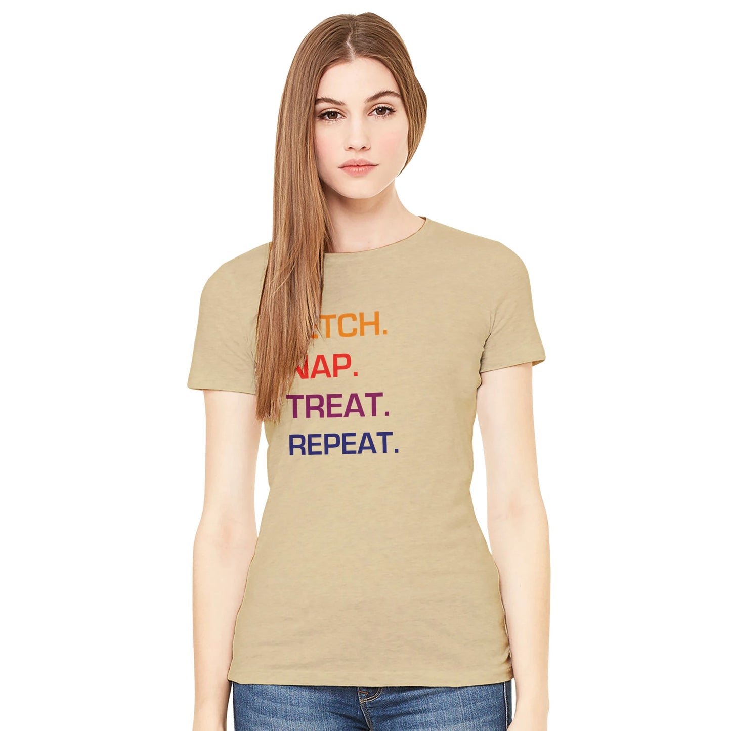 Fetch Nap Treat Repeat-Crewneck T-shirt