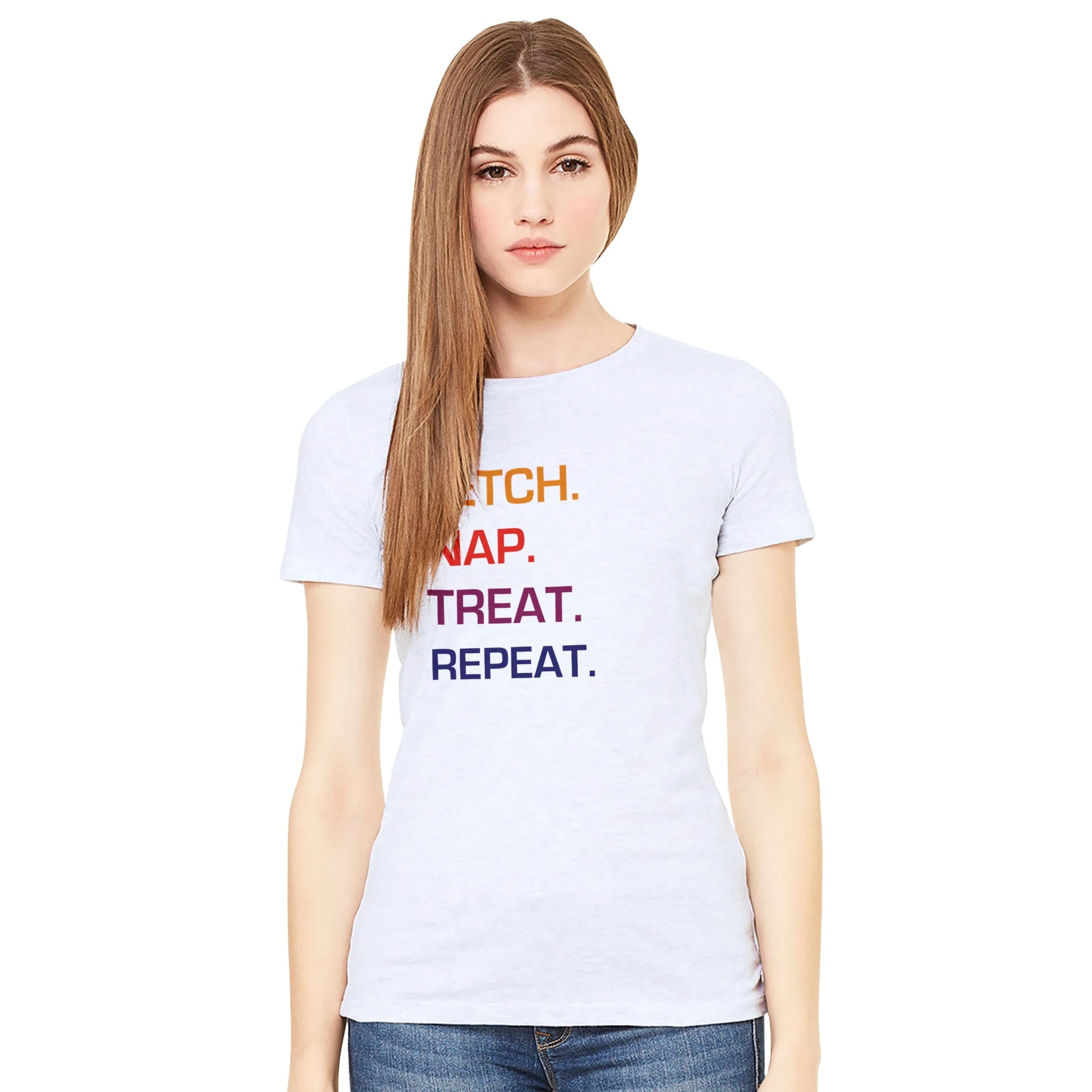 Fetch Nap Treat Repeat-Crewneck T-shirt